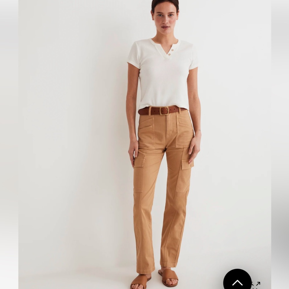 NWOT Madewell Dark Khaki 90s Straight Cargo